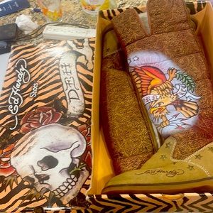 Ed Hardy over the knee boots. Size 8